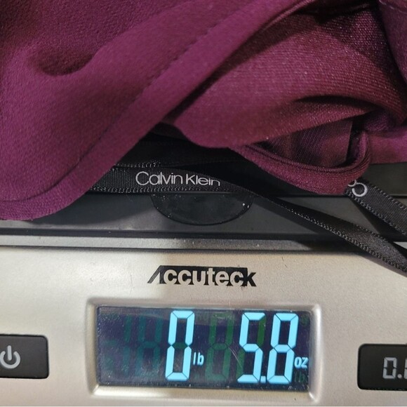 Calvin Klein Purple Women's Sleeveless Top with Chiffon Overlay - Picture 7 of 7